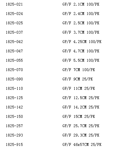 1825-024-沃特曼GF/F 0.7um纯玻璃纤维滤纸