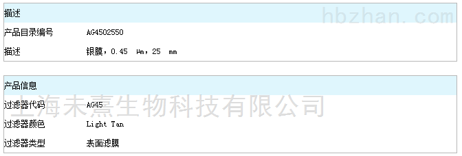 AG4502550-美国密理博AG45空气检测亲水表面银膜